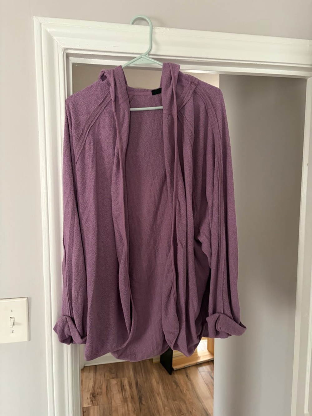 Urban Outfitters Lavender Terry Hooded Cardigan